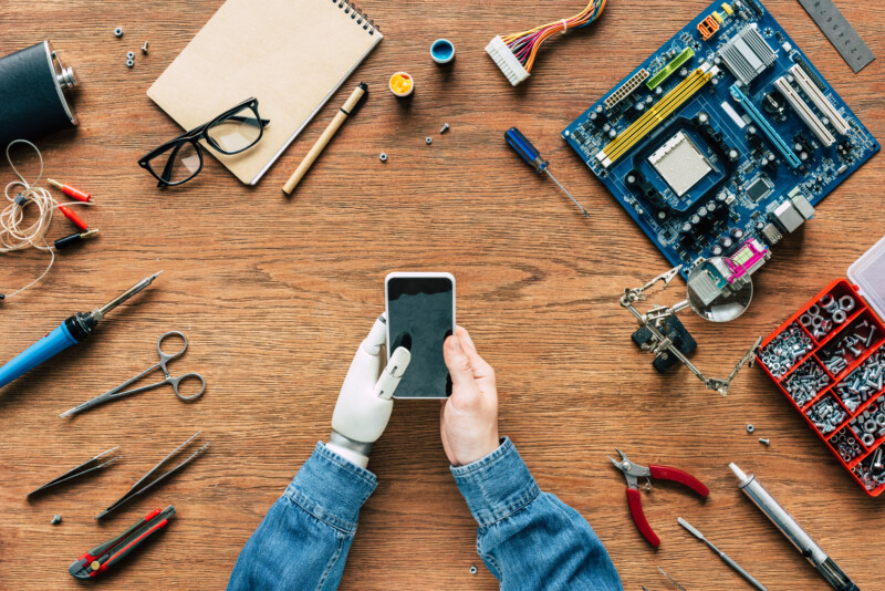 cropped image of electronic engineer with prosthe 2024 11 13 11 41 17 utc